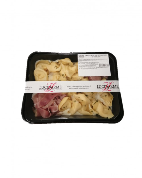 CAPPELLETIS AUX  5 FROMAGES et JAMBON SERRANO